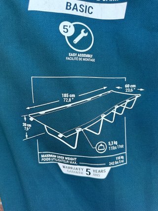 Hamaca plegable Decathlon azul