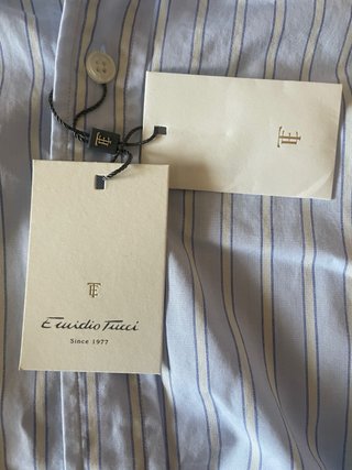 Camisa Emidio Tucci Talla M Rayas Azul