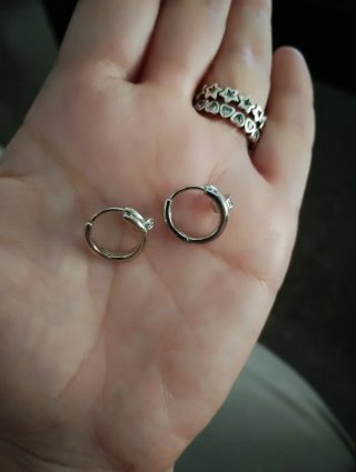 Pendientes Aros Brillantes Plata