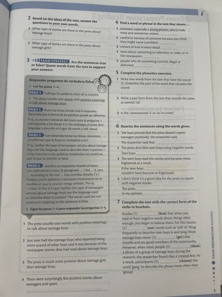 Entrenamiento para examen de inglés, Bachillerato
