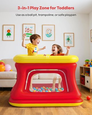 QPAU 3 en 1 Piscina y Cama Elástica