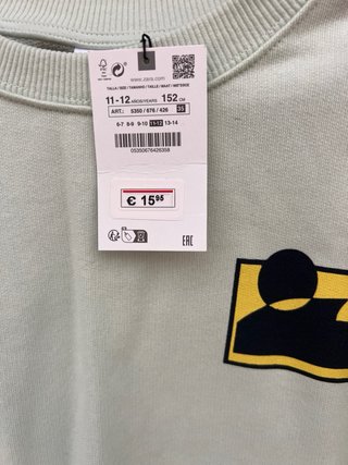 Jersey Zara Niño Talla 11-12 Nuevo