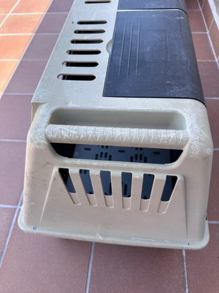 Transportín perro mediano beige y negro