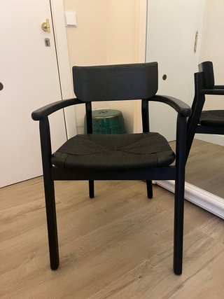 Silla Diseño Madera Maciza Negra