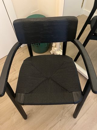 Silla Diseño Madera Maciza Negra