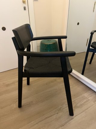 Silla Diseño Madera Maciza Negra