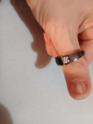 Anillo Plata 925 Hombre Piedra Negra Gris