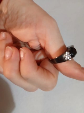 Anillo Plata 925 Hombre Piedra Negra Gris