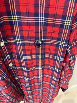 Camisa de cuadros roja y azul Ganso. Talla S