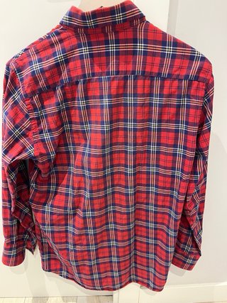 Camisa de cuadros roja y azul Ganso. Talla S