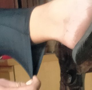 Pantacollant finta pelle neri taglia M