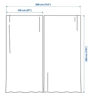 Conjunto de dos cortinas DYTÅG Ikea