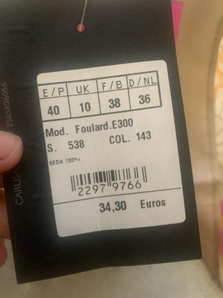 Pañuelo Seda Civit Flores Rosa Blanco gris naranja