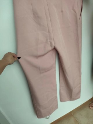 Pantalón de pinzas rosa