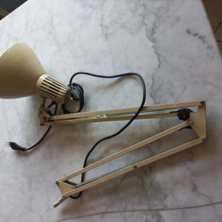 Lampada da tavolo vintage beige funzionante