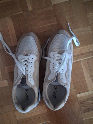 Zapatillas Zapshop Beige y Dorado Mujer