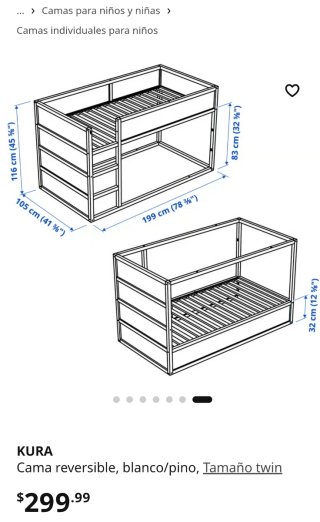 Cama infantil Kura Ikea