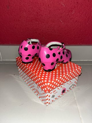 Zapatos Flamenca o sevillana de niña Lunares Rosa