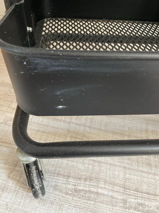 Carrito auxiliar negro 3 estantes
