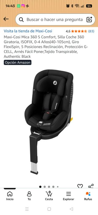 Silla de coche Maxi-Cosi giratoria