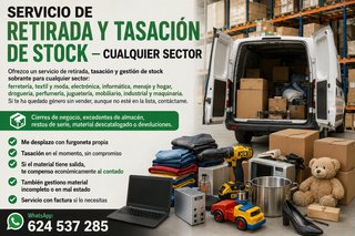 Servicio de retirada y tasación de stock