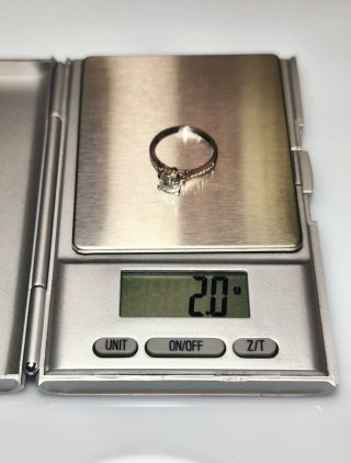 Anillo Oro Blanco 14K Moissanita central 1.00 ct