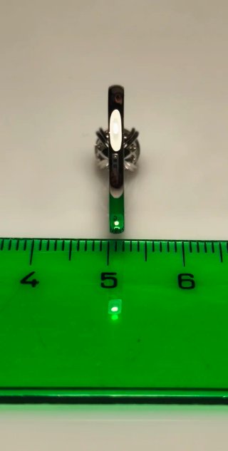 Anillo Oro Blanco 14K Moissanita central 1.00 ct