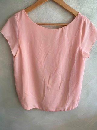 Blusa rosa lazo fiesta talla M
