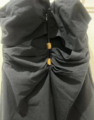 Vestido Negro Zara Largo