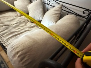 Diván cama forja y tela
