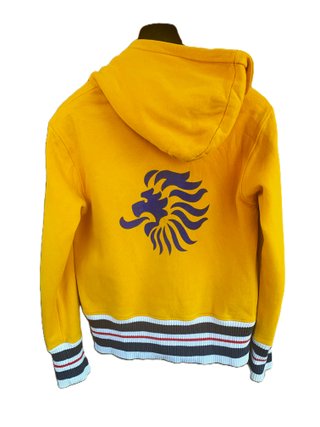 Felpa Vintage Crazy Duck Gialla Zip Cappuccio