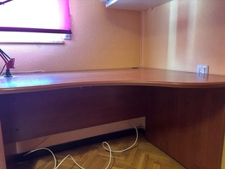 Mesa de escritorio madera y metal