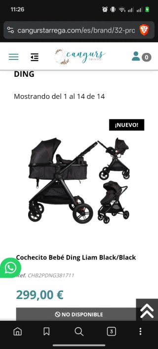 Cochecito de bebe pack