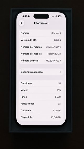 iPhone 15 Pro 128 GB Titanio Natural