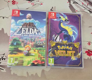 Zelda Links Awakening y Pokémon Púrpura switch