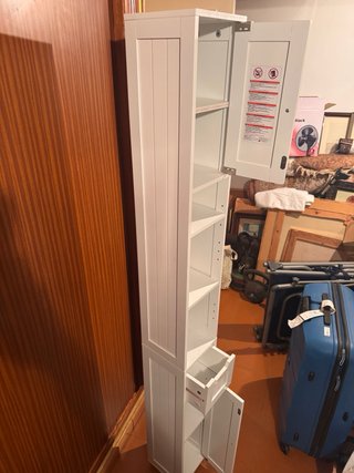 Armario Alto Baño Blanco