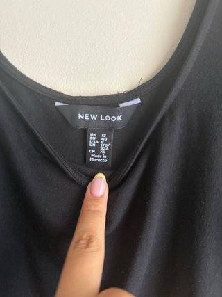 Body New Look manga transparente lunares