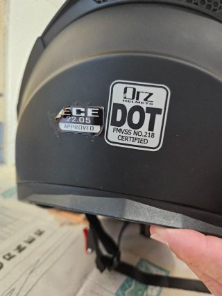 Casco de moto negro ORZ
