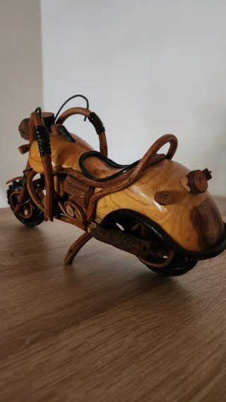Moto Decorativa Madera Artesanal