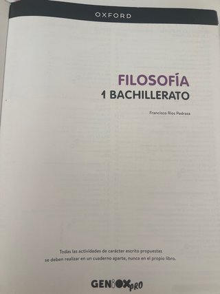 Filosofía 1º Bachillerato. Libro del estudiante...