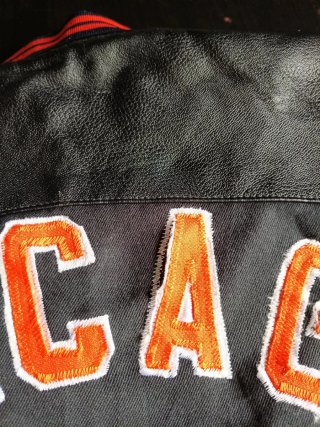 Chaqueta Chicago Bears Beisbolera Negra