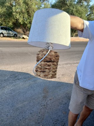 Coppia Lampade da Tavolo Intrecciate
