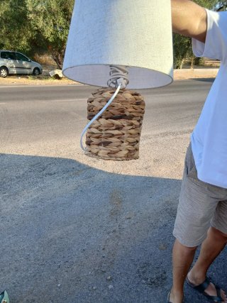 Coppia Lampade da Tavolo Intrecciate