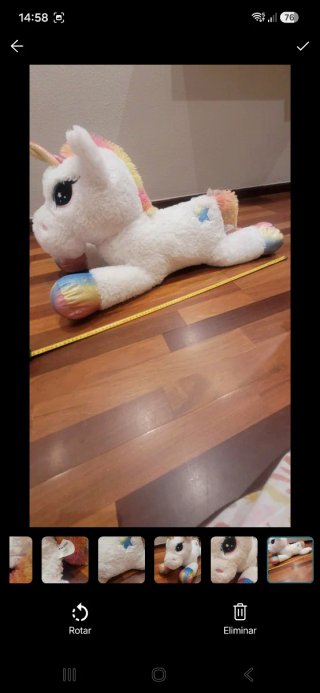Peluche Unicornio Grande 85cm Arcoíris