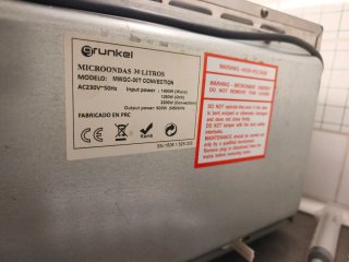 Microondas Grunkel 30L Grill y Convección