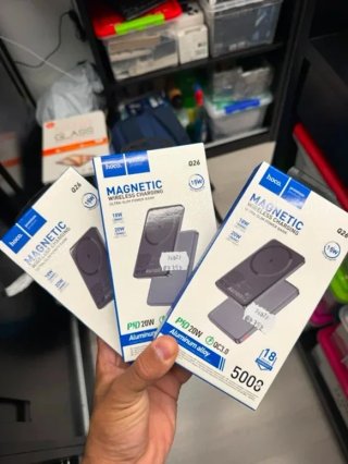Lote 3x PowerBank MagSafe HOCO Q26 ultra fino 500