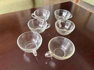 Juego de 6 tazas de vidrio