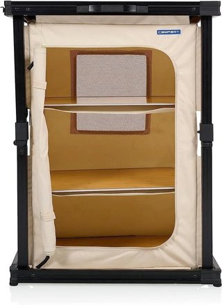 Armario Plegable Camping Beige/Negro