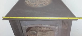Estufa de leña metal y cristal