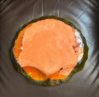 Concha decorativa de cerámica a mano